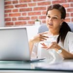 Woman with laptop