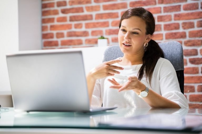 Woman with laptop